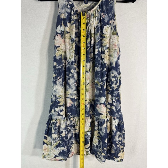 Polo Ralph Lauren Floral Sleeveless Dress Womens XL Blue Tiered Casual Summer - Picture 4 of 8
